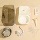 Comedero y bebedero de mascotas con fuente Dropea