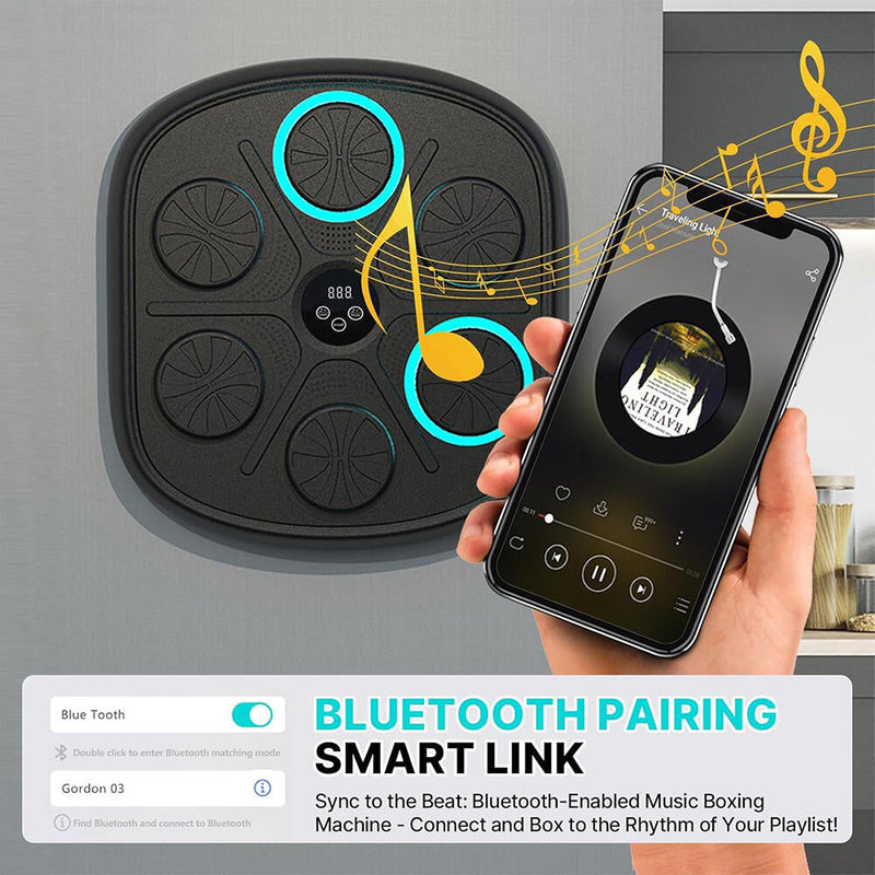 Máquina De Boxeo Electrónica con 2 Guantes Bluetooth Y Carga USB Dropea