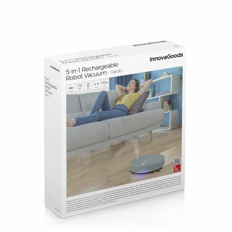 Robot Aspirador Recargable Multifunción 5 en 1 Varob InnovaGoods Dropea