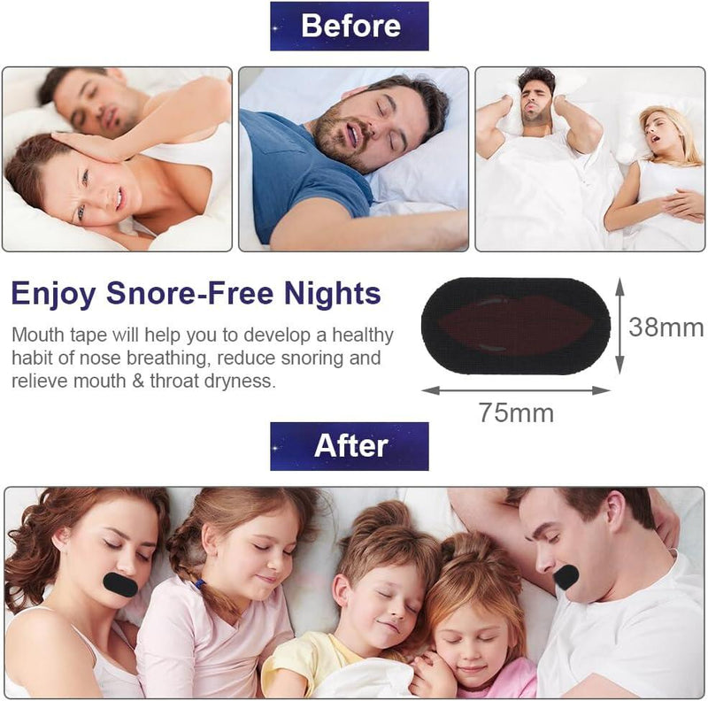 Tiras Bucales Antirronquidos, 60 Tiras para Dormir Antirronquidos Dropea